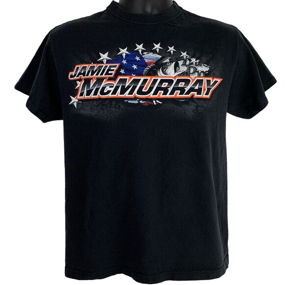 Jamie McMurray Bass Pro Shops T Shirt NASCAR Motorsports Black Tee Mens M Medium - Picture 2 of 9